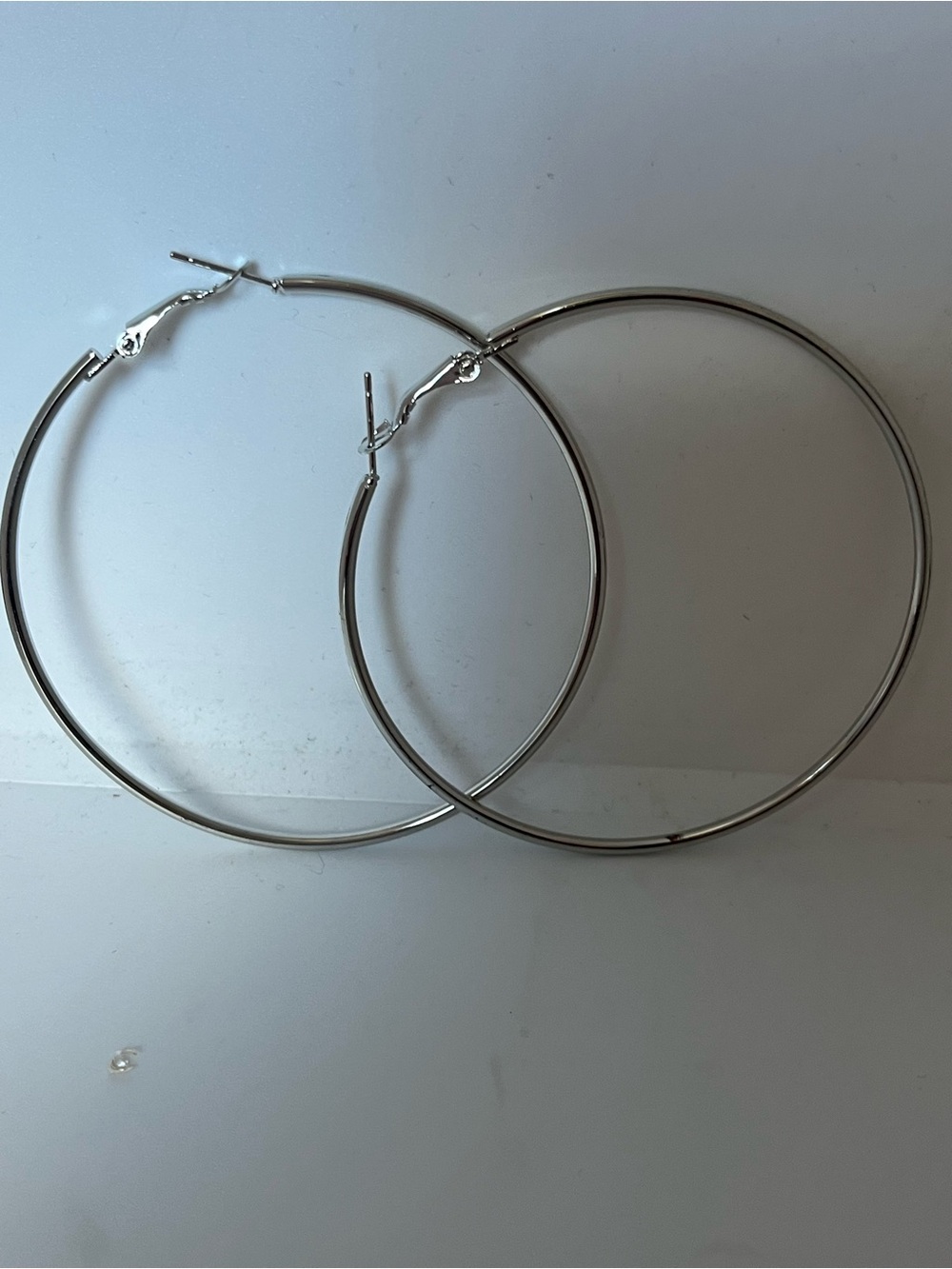Large Silver Hoop Earrings